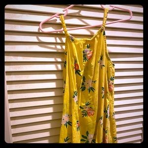 Girl kids yellow flower dress/ Size 5T